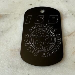 New Black ISB Imperial Security Bureau Dog Tag pendant necklace cool empire hot